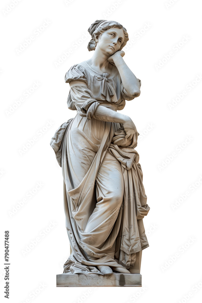 Statue of a European woman in dress