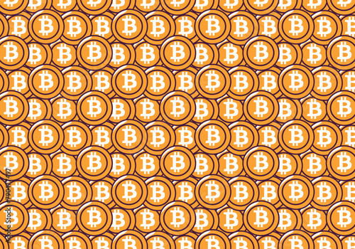 Bitcoin pattern  for backgrounds and textures