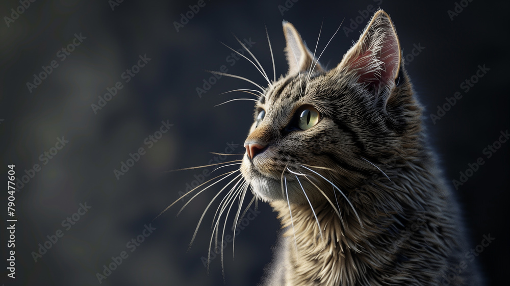 一点を見つめる猫 一点を見つめる猫
