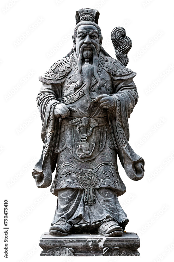 Black statue of a Japanese god