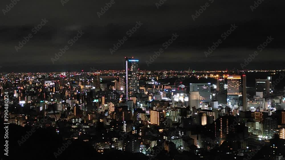 深夜の街 大都会夜景 深夜の街 大都会夜景