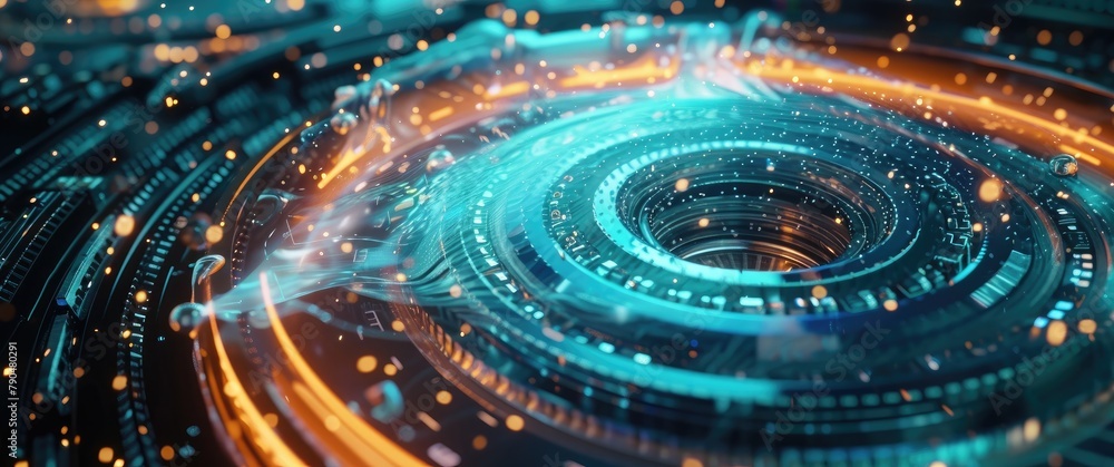 Futuristic holographic disk enhances memory storage with AI integration, revolutionizing data management 💿🤖✨ Explore the future of technology! Futuristic holographic disk enhances memory storage with AI integration, revolutionizing data management 💿🤖✨ Explore the future of technology!