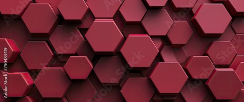 Electric maroon hexagon pattern sparks modern flair 🟥⚡️ Elevate your decor with bold geometry and vibrant hues #ContemporaryChic photo