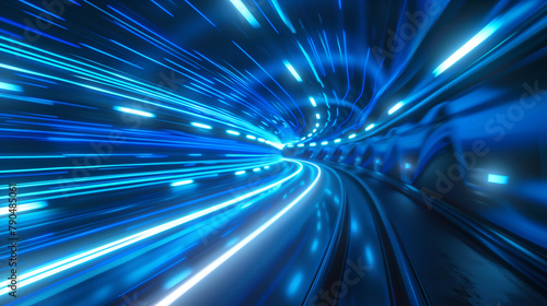 high speed light trails abstract background, futuristic cyber tech wallpaper 