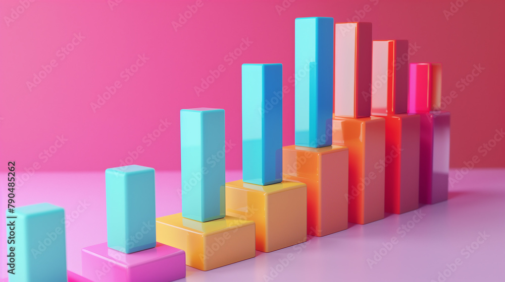 business growth 3d graph business growth 3d graph