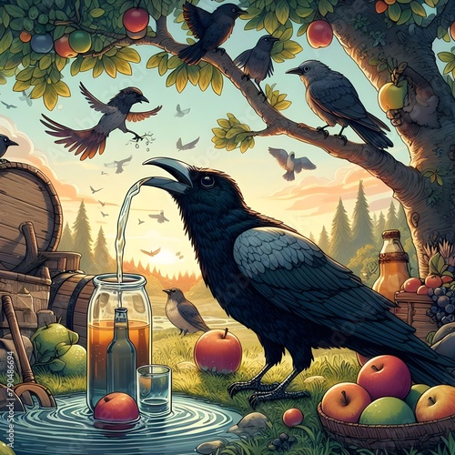 Thirsty crow