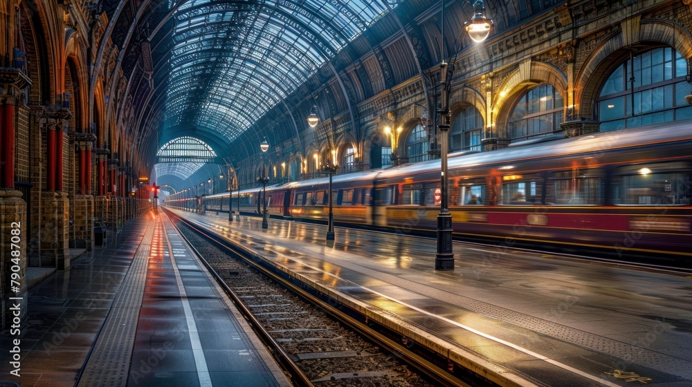 Journey Through Time: Captivating Photos of Trains and Stations - obrazy, fototapety, plakaty 