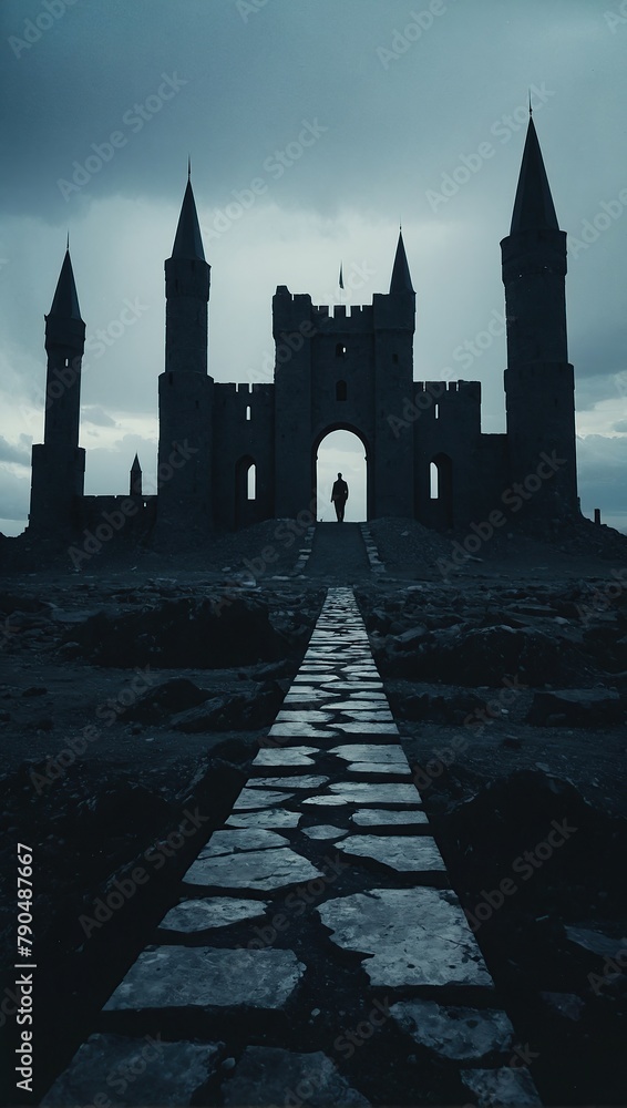 Obraz premium In a world of stark desolation