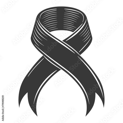 black ribbon a symbol of remembrance or mourning