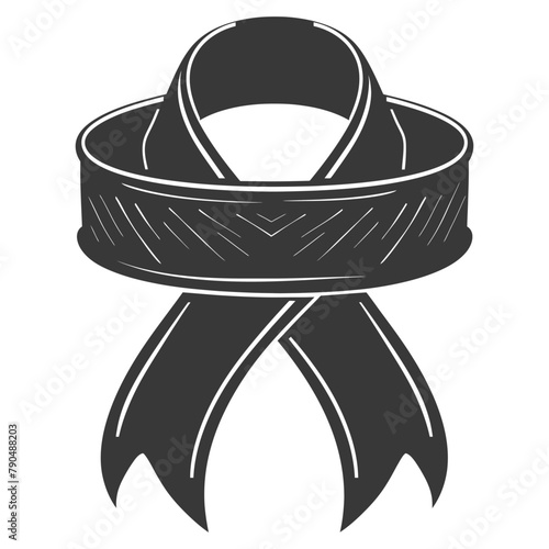 black ribbon a symbol of remembrance or mourning