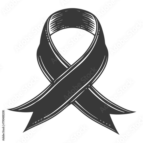 black ribbon a symbol of remembrance or mourning