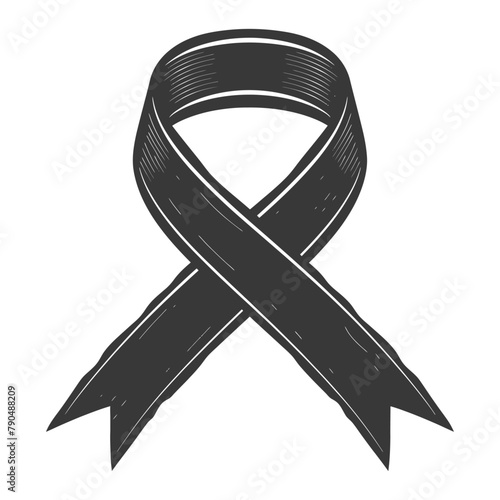 black ribbon a symbol of remembrance or mourning