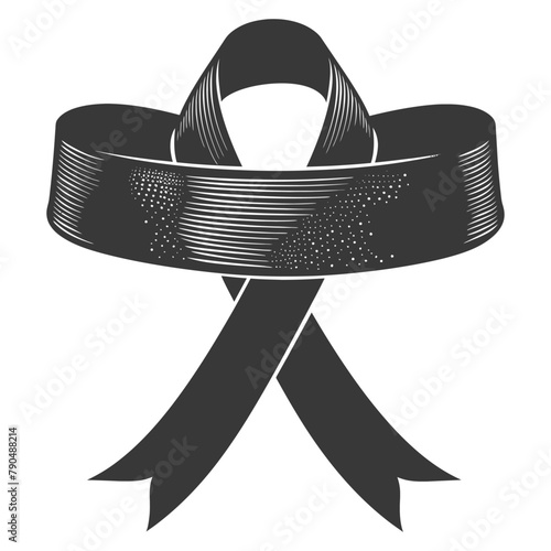 black ribbon a symbol of remembrance or mourning