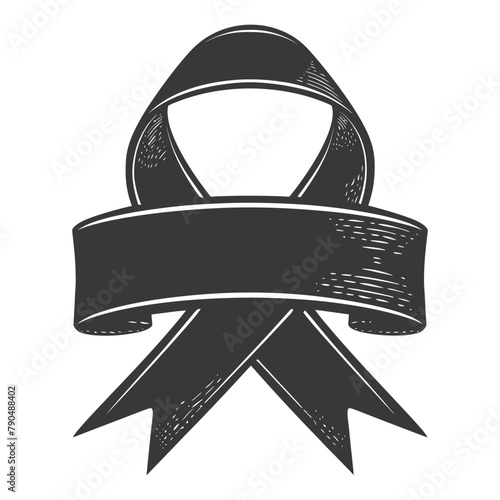 black ribbon a symbol of remembrance or mourning