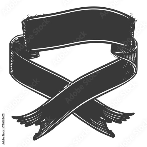 black ribbon a symbol of remembrance or mourning