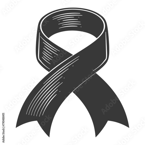 black ribbon a symbol of remembrance or mourning