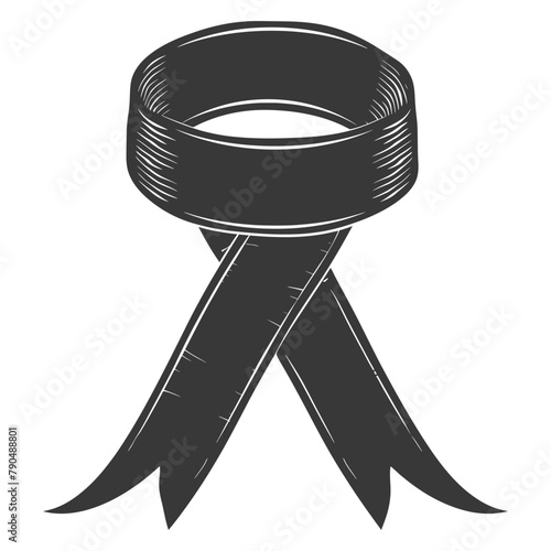 black ribbon a symbol of remembrance or mourning