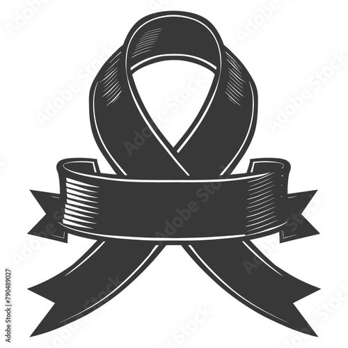 black ribbon a symbol of remembrance or mourning