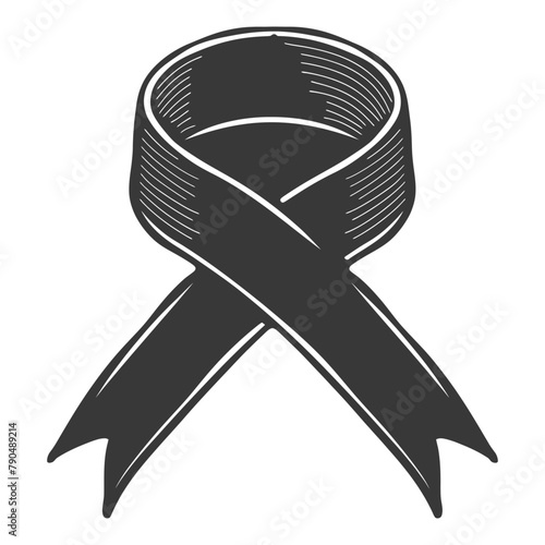 black ribbon a symbol of remembrance or mourning