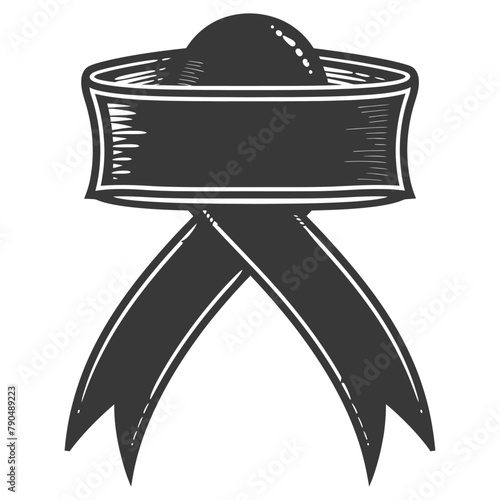 black ribbon a symbol of remembrance or mourning