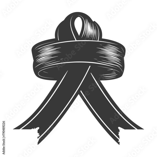 black ribbon a symbol of remembrance or mourning