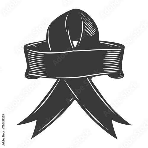 black ribbon a symbol of remembrance or mourning