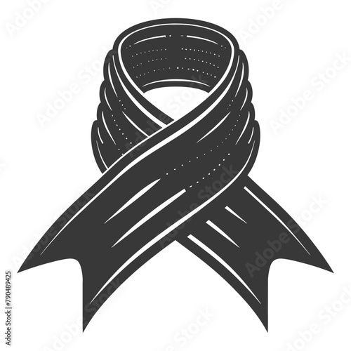 black ribbon a symbol of remembrance or mourning