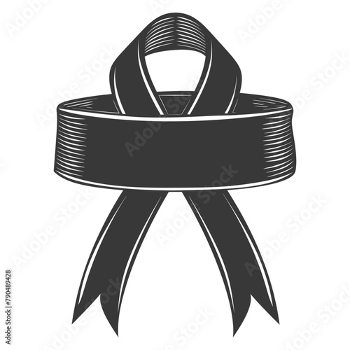 black ribbon a symbol of remembrance or mourning