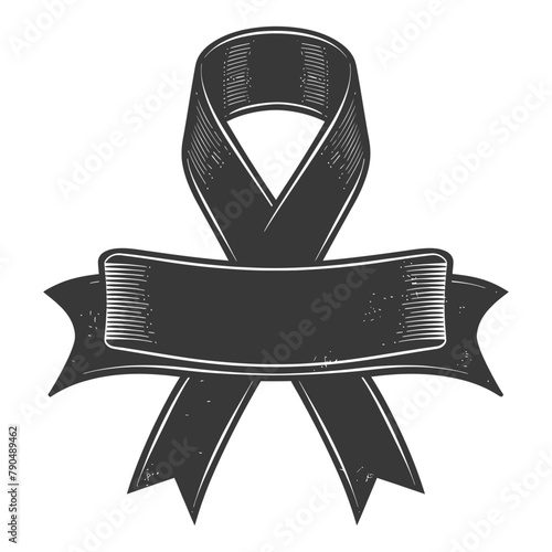 black ribbon a symbol of remembrance or mourning