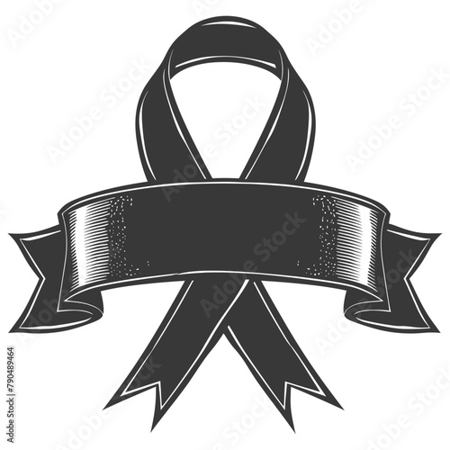 black ribbon a symbol of remembrance or mourning