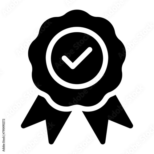 certificate glyph icon