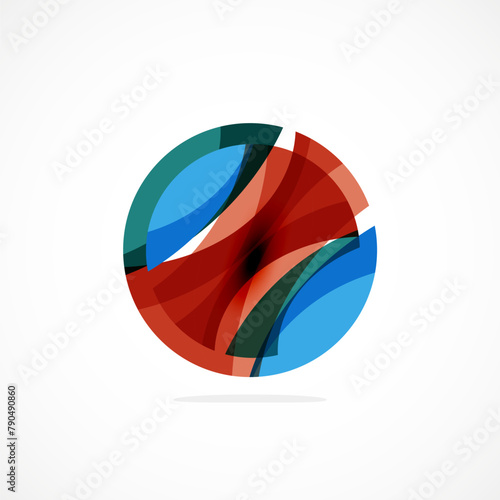 Free Download A minimalist logo design featuring a red and electric blue circle on a white background. The contrast creates a striking symbol that would make a stylish fashion accessory or brand graphics - GFXLoad