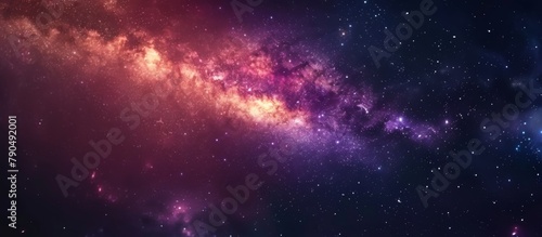 A stunning galaxy filled with shimmering stars and colorful celestial nebulae in the vast cosmic expanse