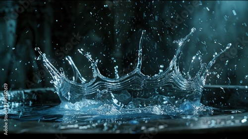 Explain the factors influencing the size and shape of water crown splashes. ​