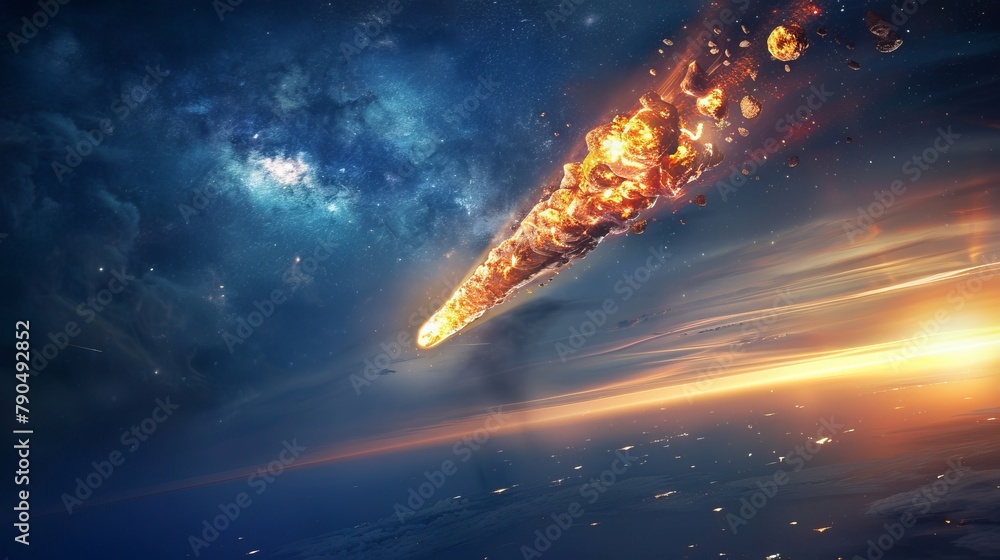 the concept of national asteroid day, with copy space the concept of national asteroid day, with copy space