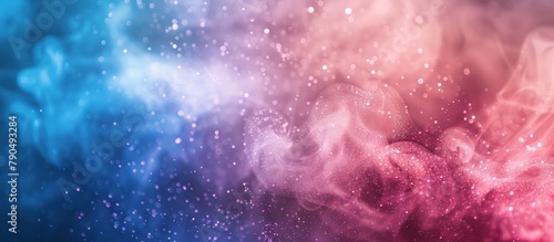 Vibrant close-up of a backdrop filled with swirling smoke and sparkling stars in a variety of hues
