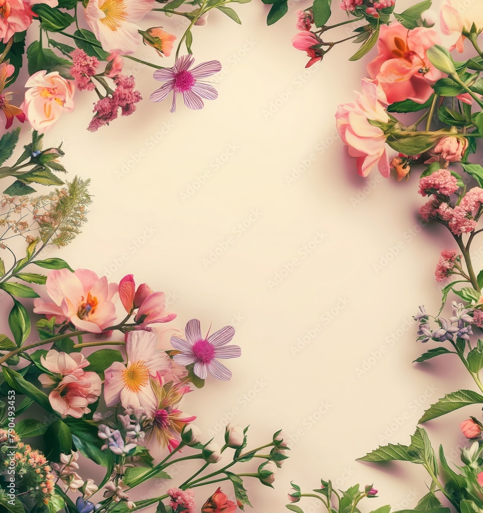 elegance frame of flowers elegance frame of flowers