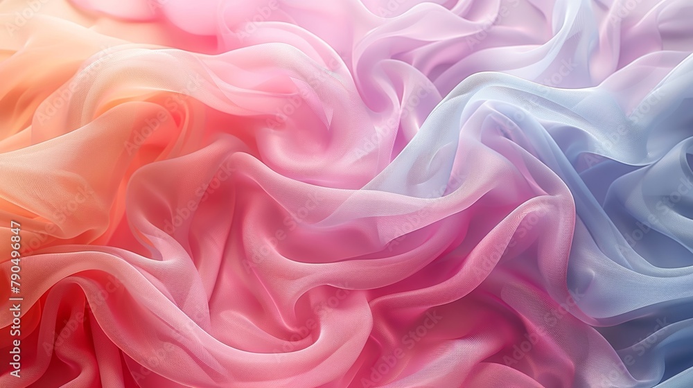 Obraz premium A serene color palette merging gently into harmonious gradients