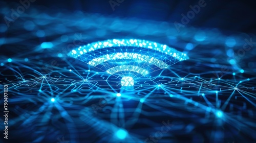 Electromagnetic waves enabling wireless communication, Illustrate the invisible waves connecting devices