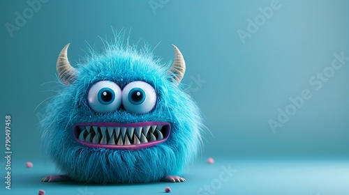An animated 3D creature sporting a sly smile photo