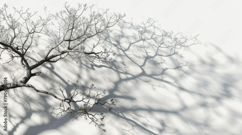 Transparent Shadow Overlay with Branches Silhouette Transparent Shadow Overlay with Branches Silhouette