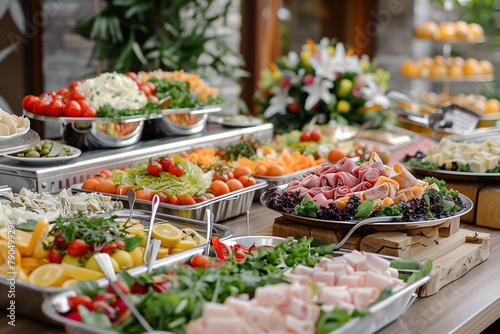 Buffet food on the table, catering food