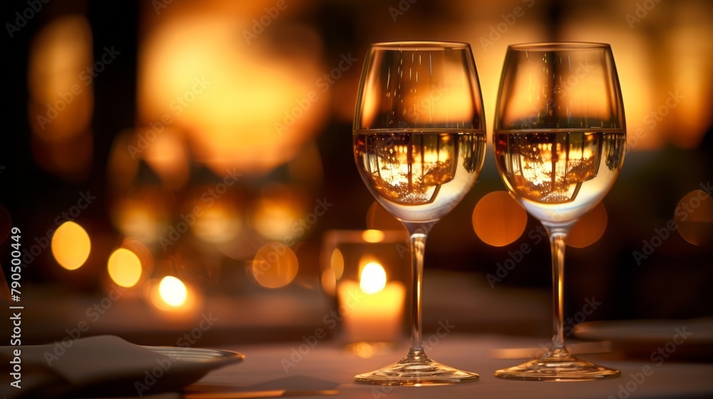 Empty glasses in restaurant Empty glasses in restaurant
