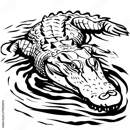 Alligator Submerged