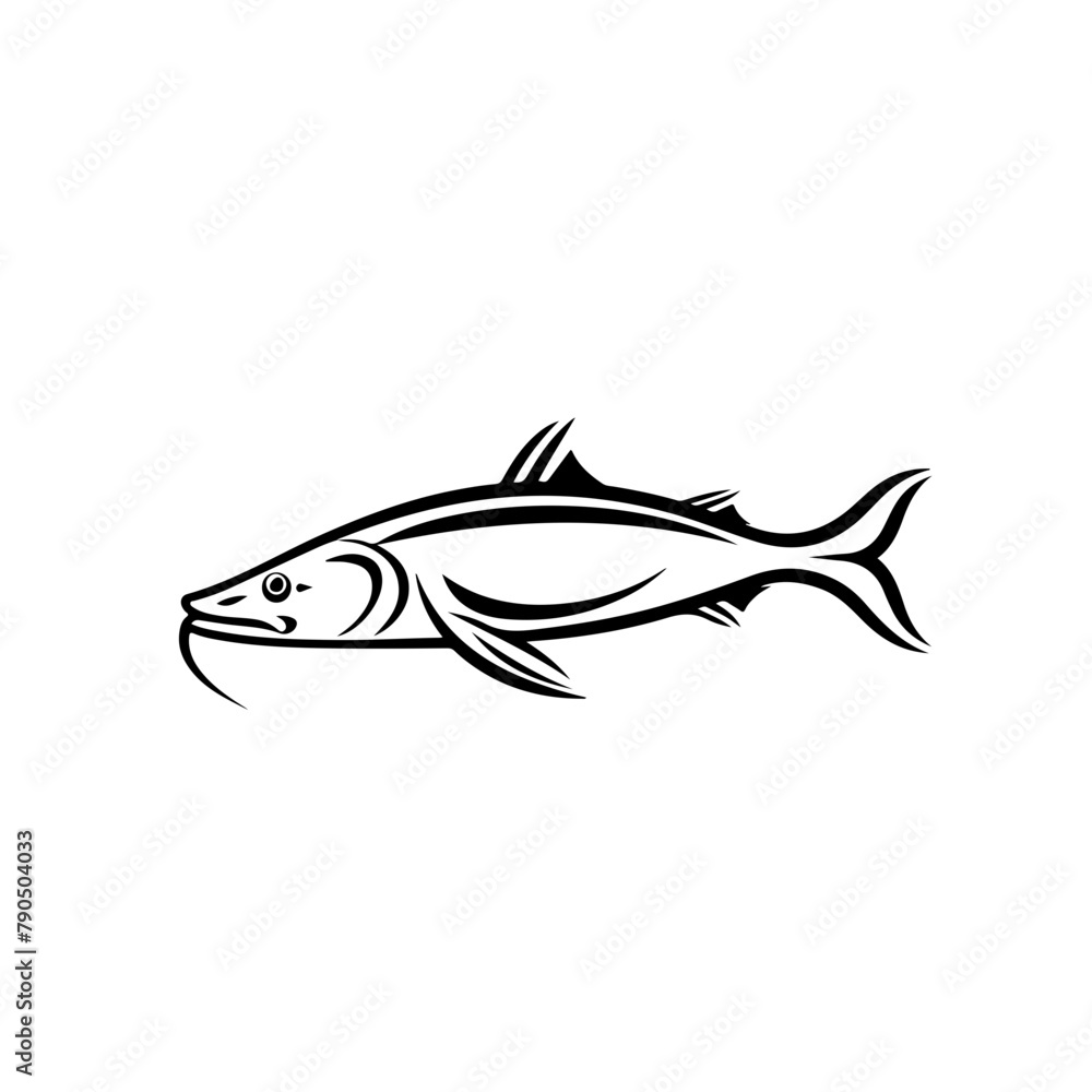 Fish line drawing