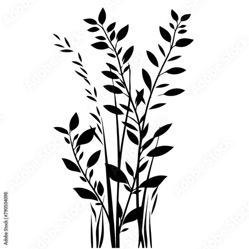 Leafy plant silhouette