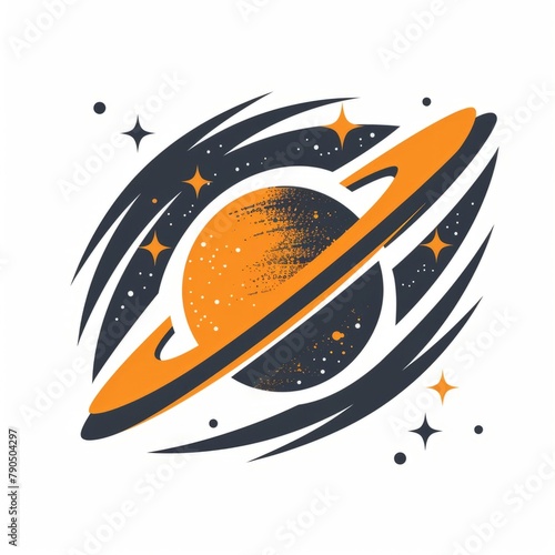 Background materials: Illustrations of Cosmic Planets and Aerospace Themes photo