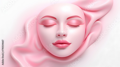 Blush Face Icon 3d
