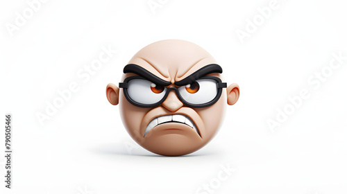 Glare face icon 3d