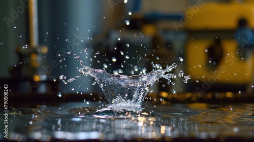 Investigate the dynamics of water splash formation upon impact 